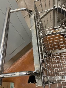 lot 41 image: Metal 2 Level Mini Wheeled Shopping Cart