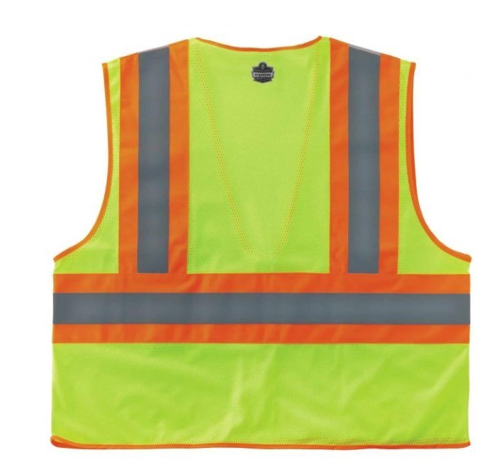 lot 871 image: NEW Ergodyne GloWear 8230Z Two-Tone Mesh Hi-Vis Safety Vest - Type R, Class 2, Zipper 2XL3XL - Lime
