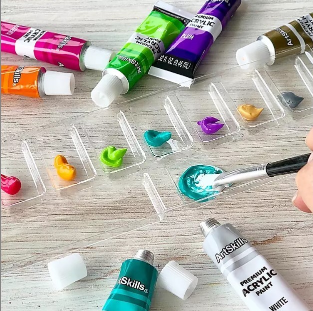 lot 659 image: NEW ArtSkills 5-Minute Masterpiece Tape Painting, Acrylic Paint and Reveal