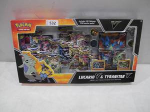 lot 532 image: NEW Pokmon Heavy Hitters Premium Collection - Lucario & Tyranitar