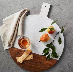 lot 533 image: NEW Members Mark Acacia Wood and Marble Serving Board