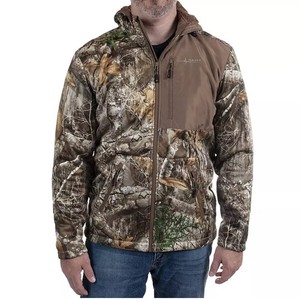 lot 541 image: NEW Habit Mens Iron Rock Hooded Sherpa Shell Jacket - RealTree Edge - Large