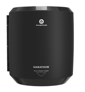 lot 544 image: 2 Pack of Marathon Manual Centerpull Paper Towel Dispensers Plus 6 Rolls of Paper Towels