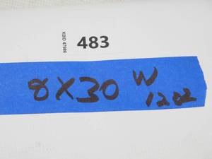lot 483 image: NEW Vinyl Tarp - 8 x 30  White  White Vinyl tarp - 10 oz. Medium Light Duty