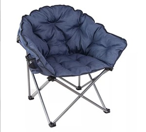 lot 451 image: NEW Cozy Club Chair - Navy Blue