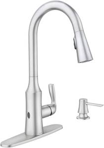 lot 602 image: Moen Cadia 87869EWSRS MotionSense Wave Touchless Activation Pulldown Kitchen Faucet Moen Spot Resistance-Stainless Finish