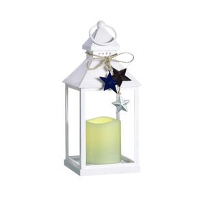lot 915 image: NEW 2 Pack of Paradise Lighting Plastic Star Flameless Lanterns White
