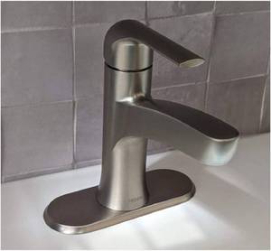 lot 608 image: Moen Tilson Bathroom Faucet Spot Brushed Nickel Finish Spot Resistant WatrSense