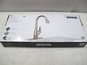 lot 609 image: Kohler Lir R33449-VS Pulldown Kitchen Faucet  - Stainless Steel Finish