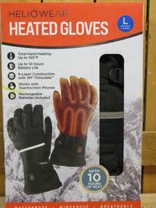 lot 20 image: Heliowear Rechargeable Heated Gloves, Touchscreen Compatible, Size Large