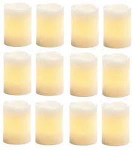 lot 34 image: Sterno Home LED Wax Votive Candles, 12 Pack