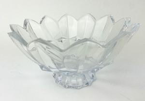 lot 67 image: Vintage Crystal Clear Footed Bowl & Two Smaller Glass Bowls