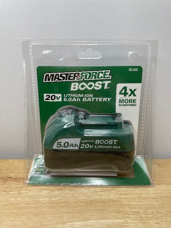 Masterforce 20 volt online battery