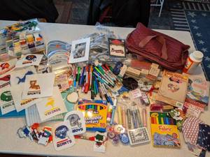 lot 442 image: Crafting Supplies- Cross Stitch, Stamping & Fabric Markers L