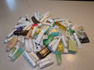 lot 434 image: 92 Pieces of Soaps, Lotions, Shampoos Etc. Avon. Paul Mitchell. L