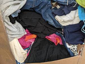 lot 59 image: Resellers Dream 45 Wide Box of Womens Pre-Owned Clothing B