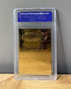 lot 43 image: 2003 Merrick Mint 23KT Gold Tom Brady Laser Line WCG 10 NFL Football New England Patriots Card W