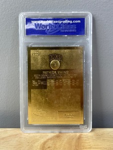 lot 44 image: 1998 Fleer Premier 23KT Gold Patrick Ewing Card NBA Basketball New York Knicks WCG 10 Numbered W
