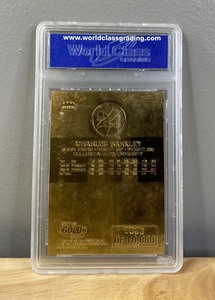 lot 45 image: 1998 Fleer Premier 23KT Gold Charles Barkley Card NBA Basketball Philadelphia 76ers WCG 10 Numbered W