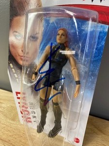 lot 58 image: New Becky Lynch Autographed WWE Wrestling Figurine The Man W