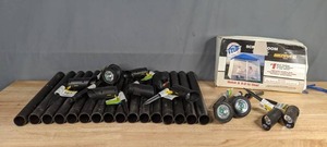 lot 134 image: EZ-UP Screen Room, PVC Pipe, Solar Garden Stakes  B