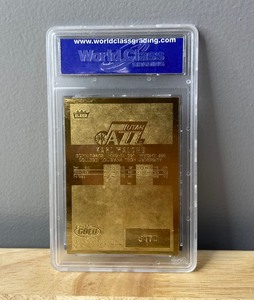 lot 47 image: 1998 Fleer Premier 23KT Gold Karl Malone Card NBA Basketball Utah Jazz WCG 10 Numbered W