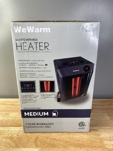 lot 29 image: Brand New Lifesmart WeWarm 1,500-Watt Electric Infrared Portable Space Heater with 4-Elements and Remote V
