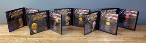 lot 13 image: Collection of 5 First Commemorative Mint Presidential Dollar Coin and Stamp Sets B