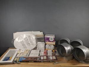 lot 139 image: Home Improvement Items Blinds Lights Elbows and More G
