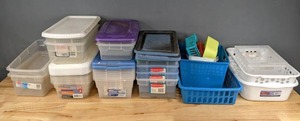 lot 170 image: Large Assortment of Small Storage Totes and Baskets B