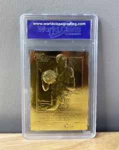 lot 48 image: 1996-97 Skybox EX-2000 23KT Gold Kobe Bryant Rookie Sky WCG 10 NBA Basketball Lakers Card Numbered W