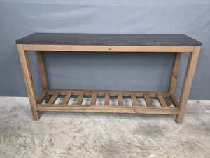 lot 197 image: Console Table (Wood and Stone) F