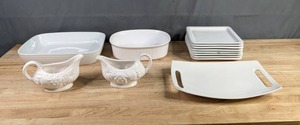 lot 195 image: Crate & Barrel and Threshold Serving Trays and Plates F
