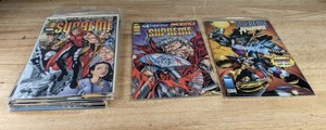 lot 91 image: Collection of 22 Comic Books Supreme, Fantastic Four, Pit Bulls, New Man, Wheel Worlds, Birthquake, Solar Man of The Atom and More K