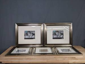 lot 206 image: Set of 5 Silver Colored Picture Frames  F