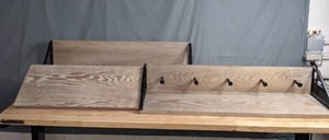 lot 196 image: 3 Wooden Shelves includes Coat Rack F