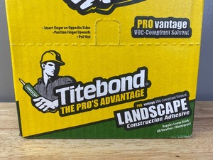 lot 29A image: Brand New Case of 12 Titebond 10 oz. PROvantage Landscape Adhesive V
