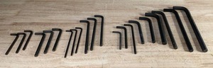 lot 260 image: Pile of 21 Hex L-Key Allen Wrenches T