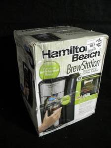 lot 112 image: Looks New Open Box Hamilton Beach BrewStation 12-Cup Coffeemaker with Removable Reservoir - 47900
