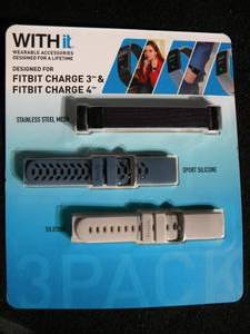 lot 116 image: Brand New Withit Fitbit Bands Series 3 and 4 Set of 3