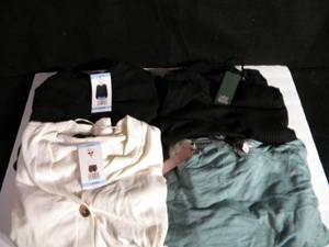 lot 151 image: Brand New with Tags Lot of 4 Womens Pullover ShirtsSweaters Size Large