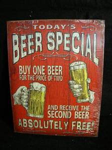 lot 172 image: Metal Beer Sign