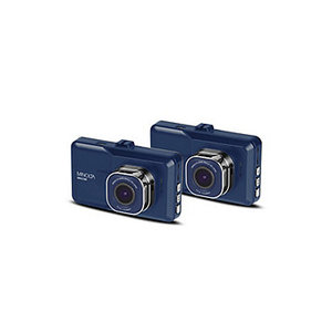 lot 106 image: Open Box Minolta Set of 2 Full HD Dash Cameras with 3 Screen  Blue