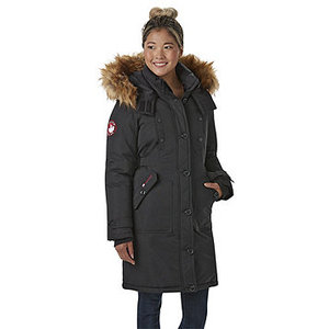lot 62 image: Brand New Canada Weather Gear Womens Hooded Long Parka Size Medium