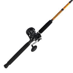 lot 129 image: Brand New Ugly Stik Penn Pursuit IV 6000 RH Spinning 9 Rod and Reel Fishing Combo