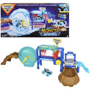 lot 156 image: Brand New Unopened Box Monster Jam 164-Scale Megalodon Monster Wash Playset