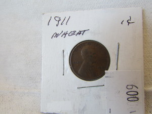 lot 9 image: 1911 LINCOLN ONE CENT