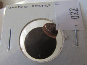 lot 22 image: MINT ERROR LINCLON CENT OFF CENTER STRIKE
