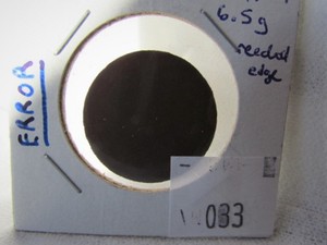 lot 33 image: FOREIGN COIN ERRO RBLANK PLANCHET