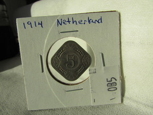 lot 35 image: 1914 NETHERLAND FOREIGN COIN